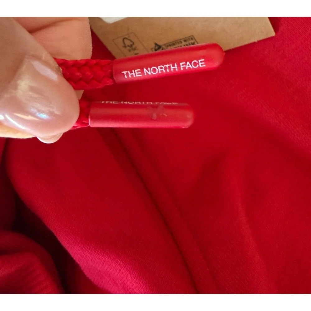 The North Face Box Logo Hoodie Red Men's XL‎ Pullover Sweatshirt NWT